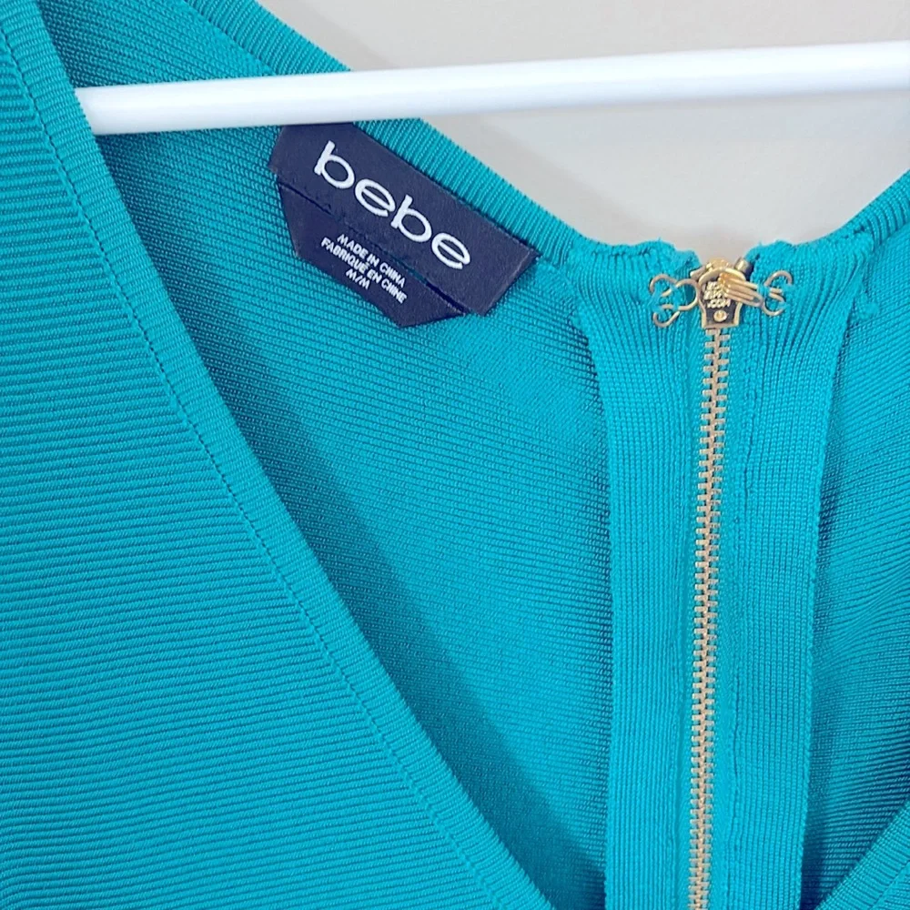 Bebe Teal Dress with Purple Accents - Picture 4 of 4